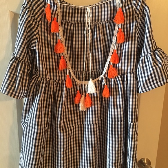 Navy and white dress - Picture 1 of 2